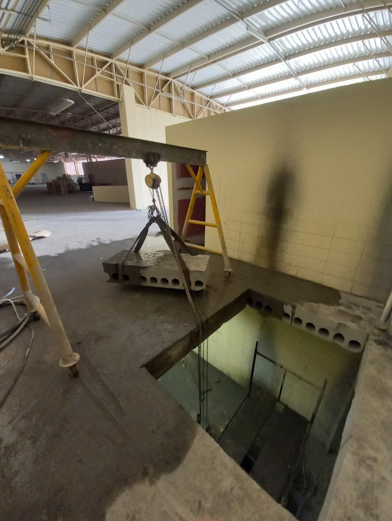 Corte em concreto armado — Rei dos Furos